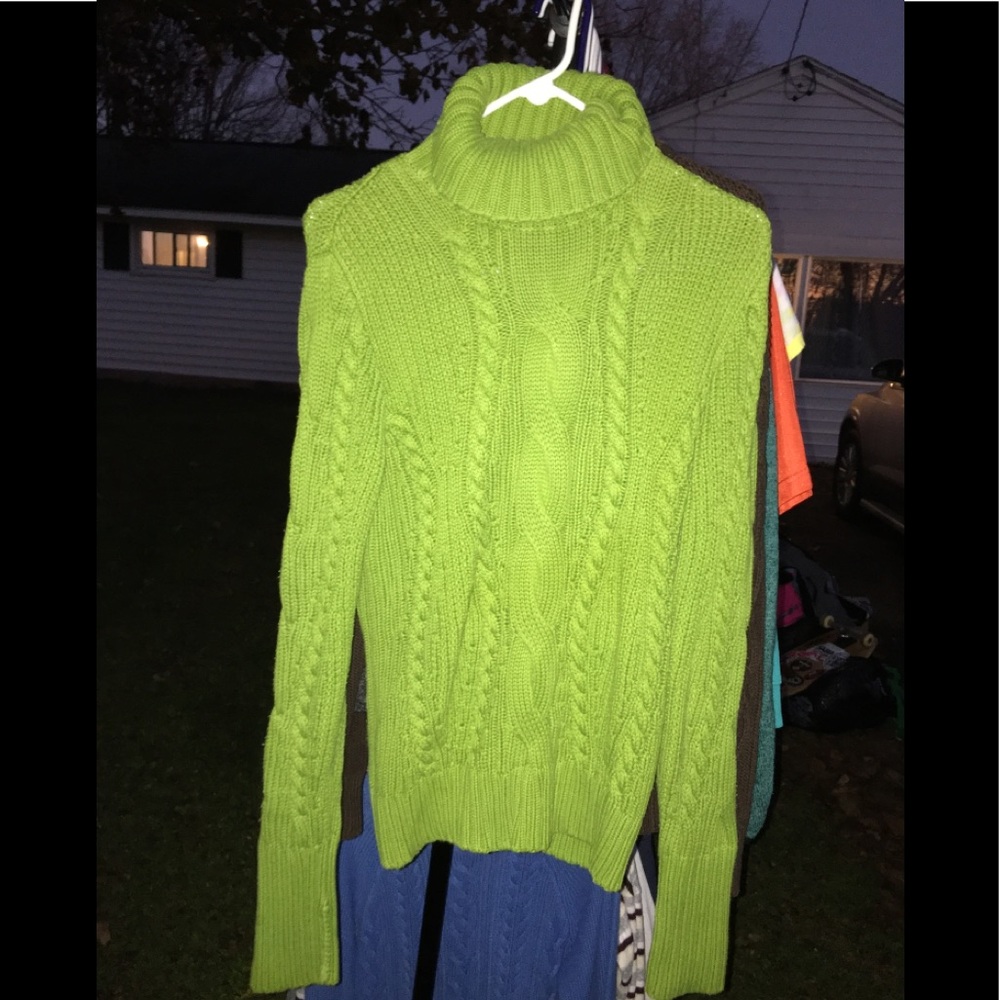 Cable Turtleneck Sweater-Size Med